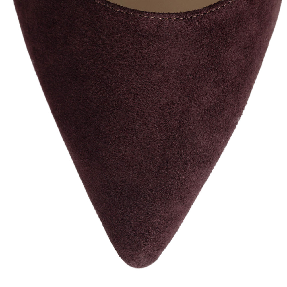 Pantofi dama Guban model 1414 velur brownie