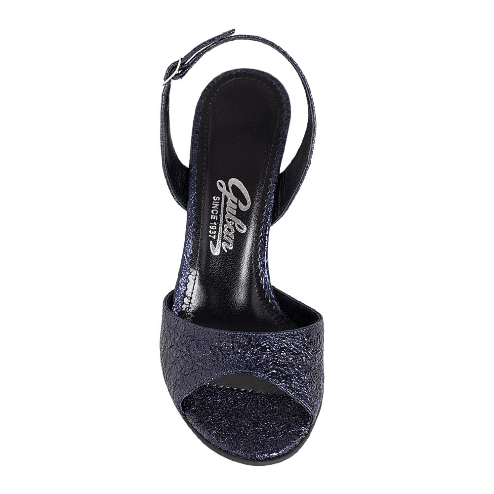 Sandale dama Guban model 1589 velur laminat albastru