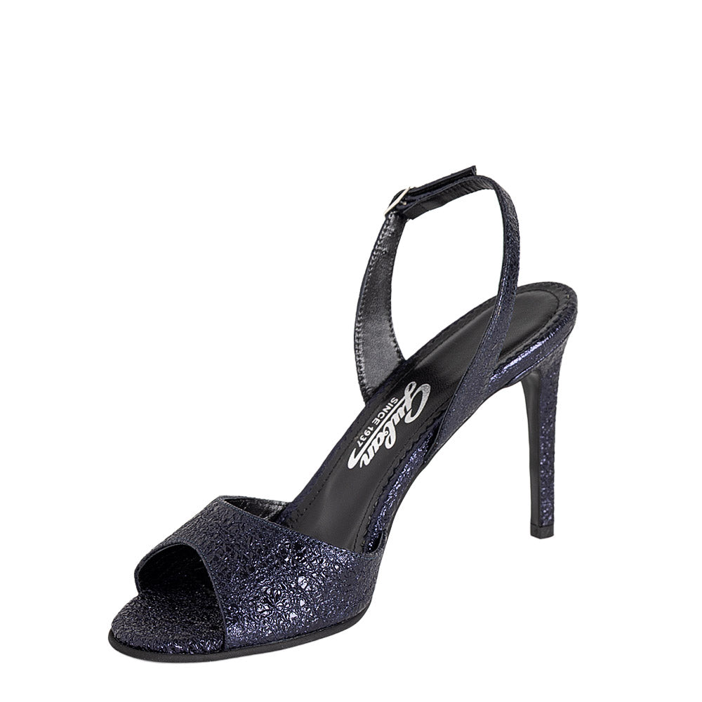 Sandale dama Guban model 1589 velur laminat albastru