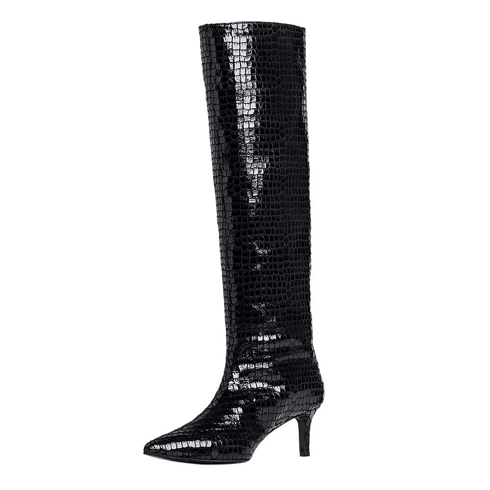 Cizme dama Guban model 1567 animal print negru