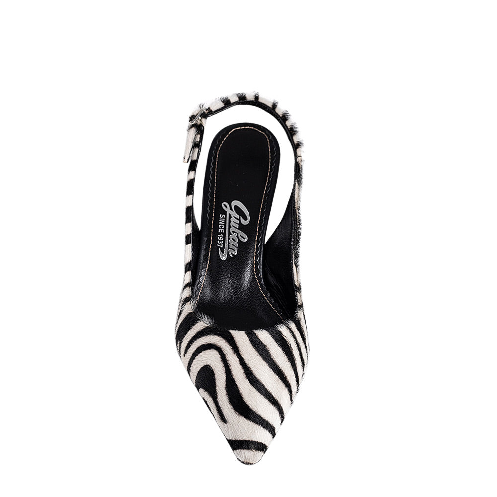 Pantofi dama Guban model 1578 piele ponei print zebra