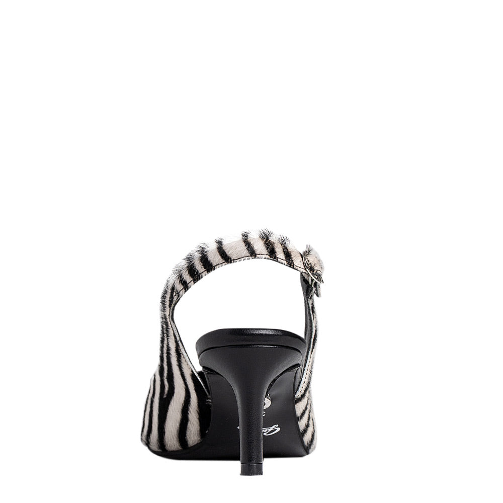 Pantofi dama Guban model 1578 piele ponei print zebra